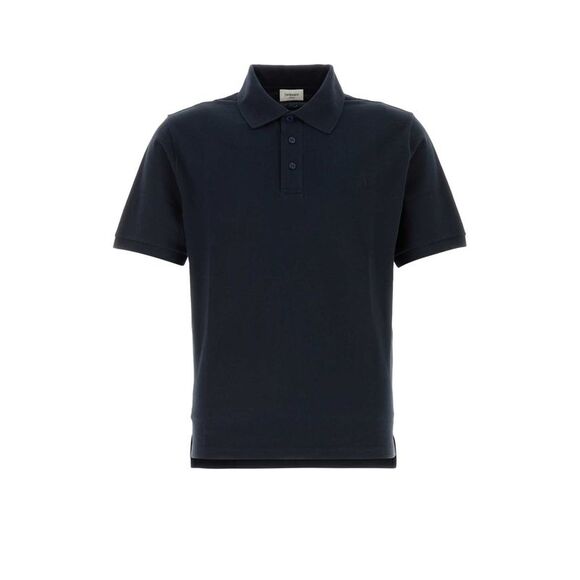 Saint Laurent Men Midnight Blue Piquet Polo Shirt